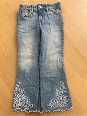 GAP Light Blue Embroidered Flare Jeans